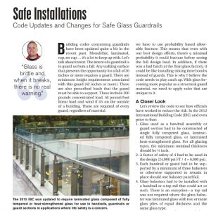 glass guardrail code updates