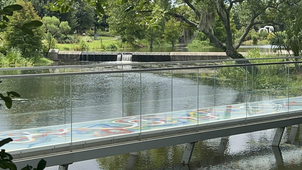 View of Mississippi Meanders Structural Glass Bridge Walkway